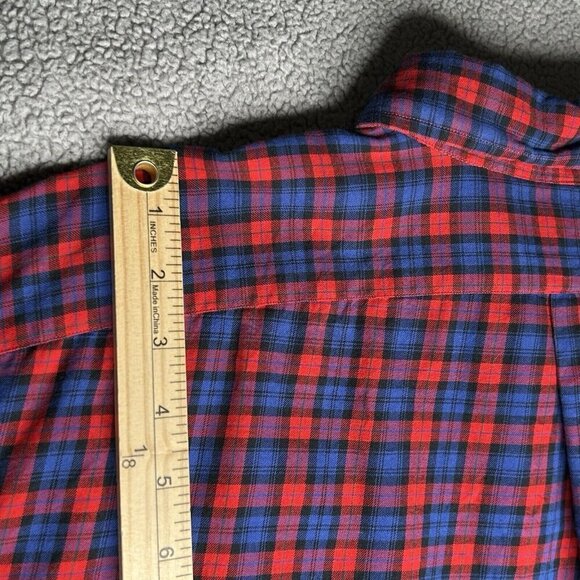 Ralph Lauren Shirt Mens Extra Large Red Blue Plaid Yellow Pony Classic Fit XL - Picture 11 of 12
